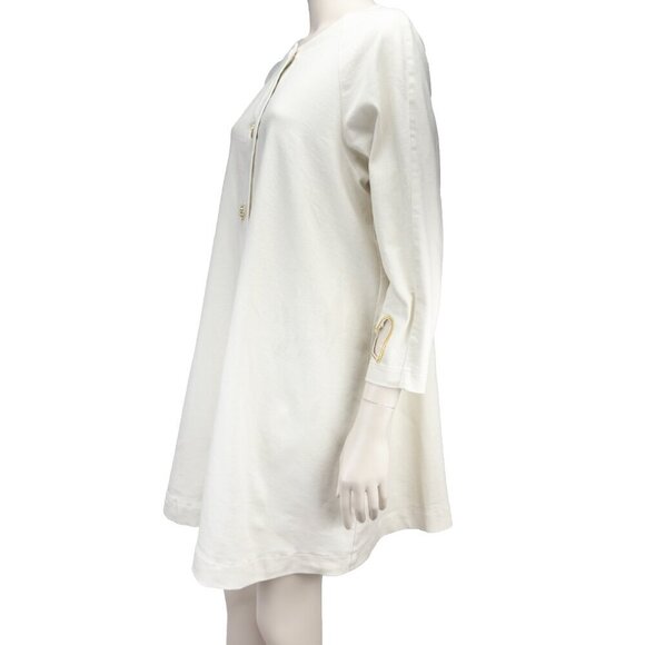 NOÉMIAH A-line High-end Jewel Button-up Oversized Cream Long Summer Jacket M/L - Picture 2 of 8
